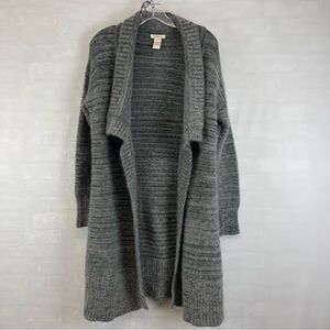 Sundance Women’s Open Front Long Cardigan‎ Sweater Gray Wool Mohair Blend Size S